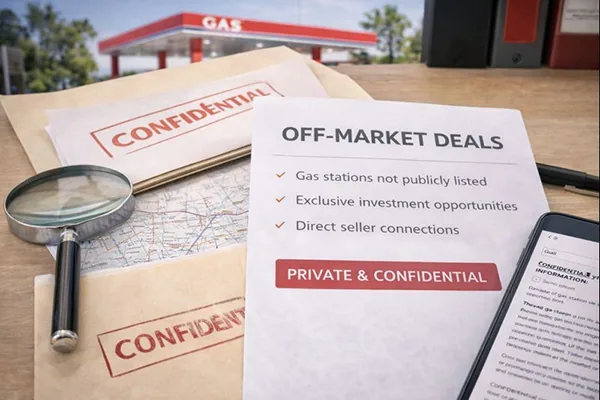 Urban infill gas station with strong corner visibility